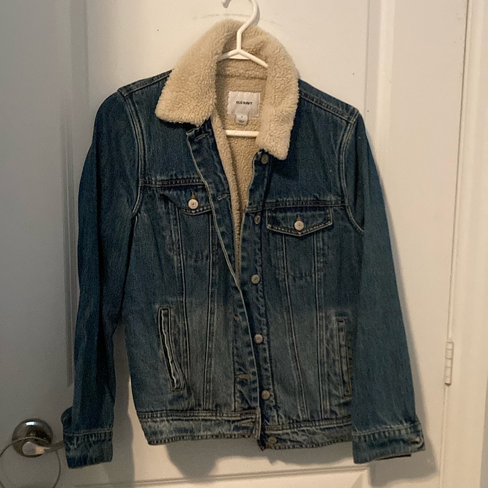 Old Navy Sherpa Lined Denim Jacket